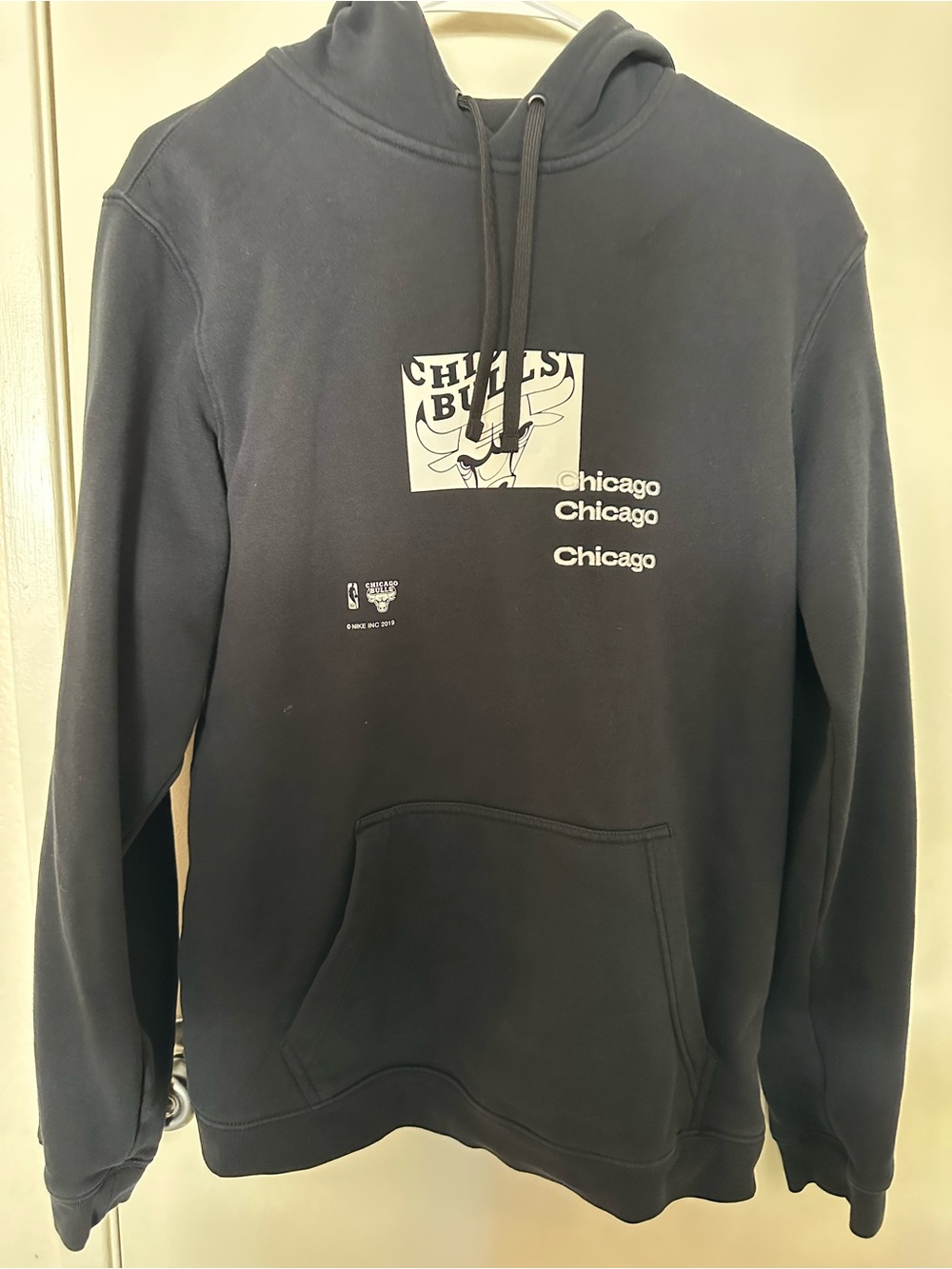 Chicago Bulls Black Graphic Pullover Hoodie